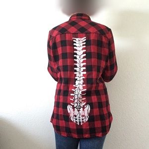 Hot Topic Spine Back Flannel